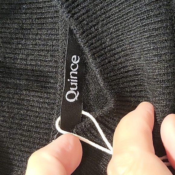 Quince Mongolian Cashmere Mockneck Sweater Black XLarge - Picture 4 of 5